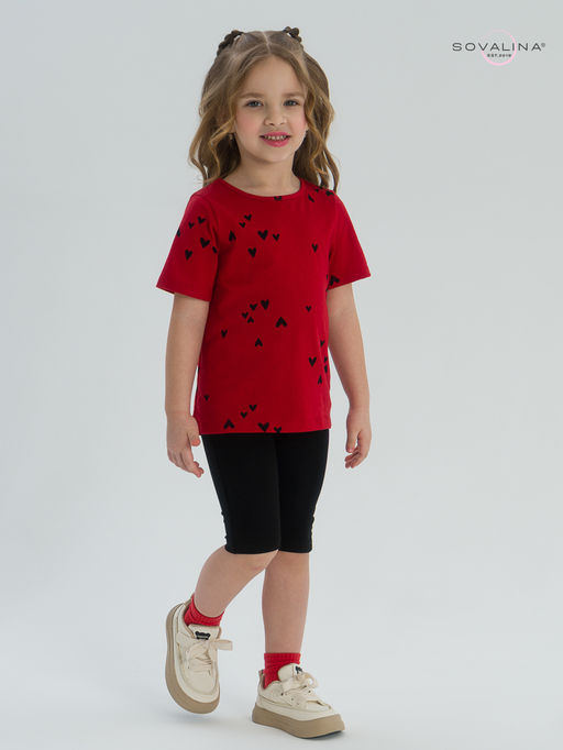 Костюм Актив сердечки на красном-черный - Sovalina фото 9