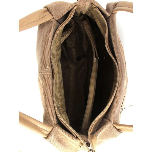 Сумка женская натуральная кожа ADEL-282/3в (отделка ИСК/КОЖА), 1отд+кар/пер. плечевой ремень, капучино 264989 - Adelia фото 3