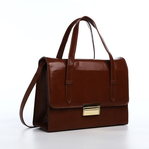 Сумка-мессенджер на клапане, цвет коричневый - Simaland фото 3