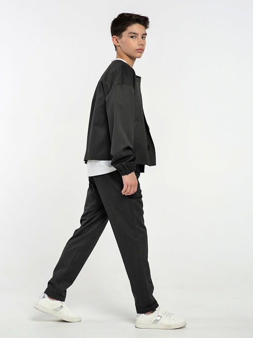 Серые школьные брюки для мальчика Инфанта, модель 0916  фото 4