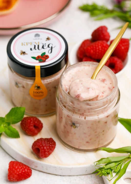 Крем-мёд с малиной, 180 г - Сибирский кедр фото 3