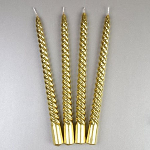 Свеча стержень 4 штуки 25 см витая / GL-10-4 /уп 36/144/ - Галеонтрейд фото 3