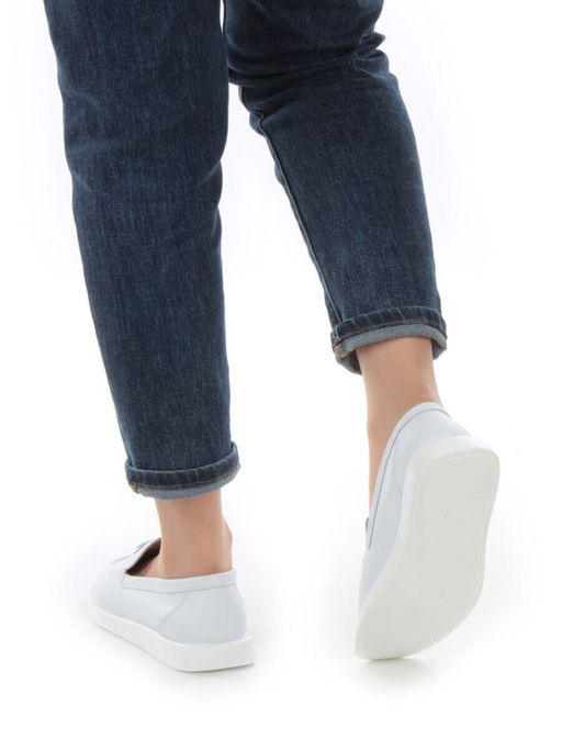 03-HY3-2D WHITE Полуботинки женские (натуральная кожа)