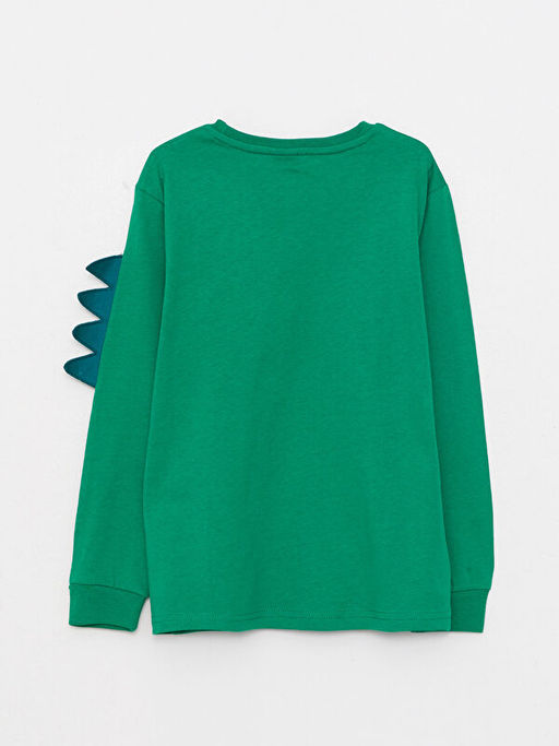 Bisiklet Yaka Bask?l? Uzun Kollu Erkek ?ocuk Ti??rt - Waikiki фото 2