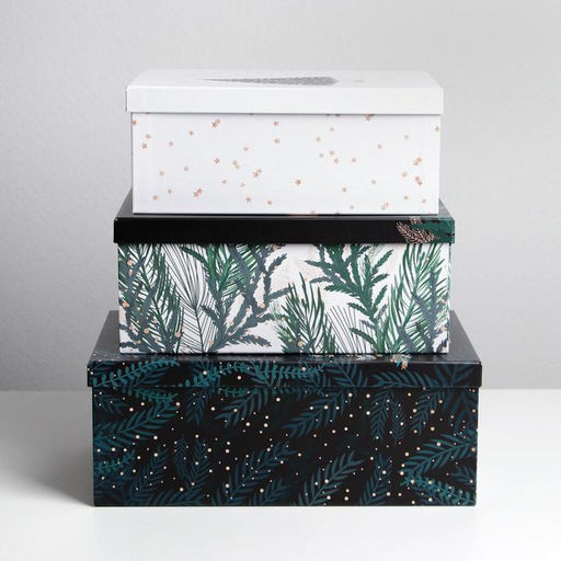 Набор подарочных коробок 3 в 1 Ёлочки, 26 17 1032.5 20 12.5 см - Дарите счастье фото 16