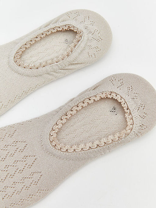 Dantel Detayl? Ajurlu Kad?n Babet ?orap 2li