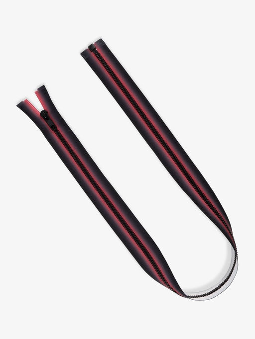 Цена за 10 шт. Молния «Трактор», №5, разъёмная, замок автомат, 70 см, красная, чёрная