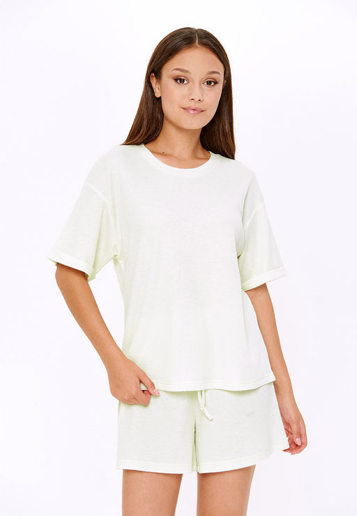 Комплект жен.(блузка и шорты) Olana светло-серый Pajamas - Sensera фото 2