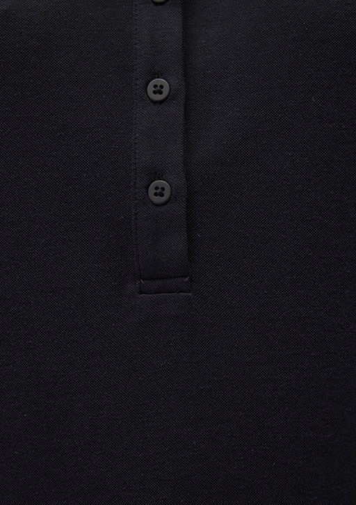 Siyah Tencel TM Modal Polo Tisort - Mavi фото 6