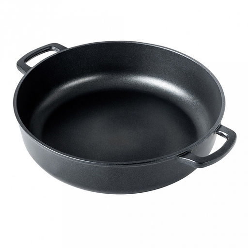 Жаровня с антипригарным покрытием 3,0л, д26см "Классик", h7см, s0,4см, литые ручки, стеклянная крышка с пароотводом, подарочная упаковка (Россия)