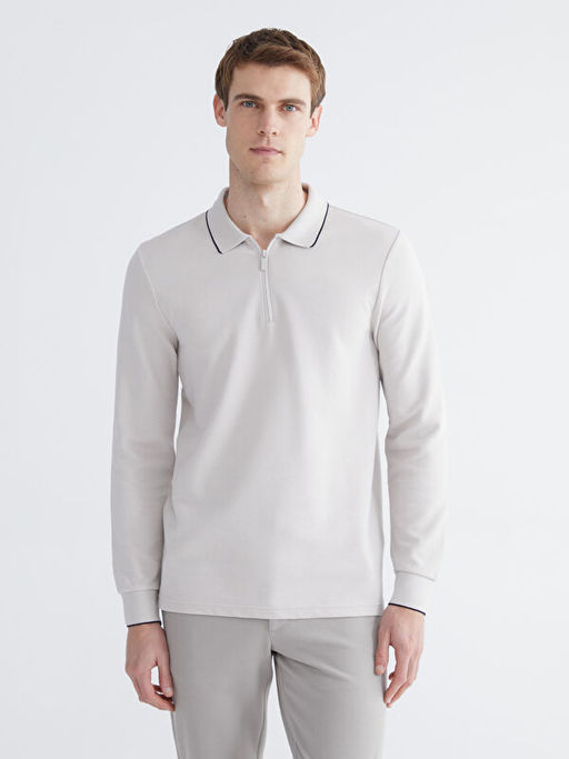 Polo Yaka Uzun Kollu Erkek Ti??rt