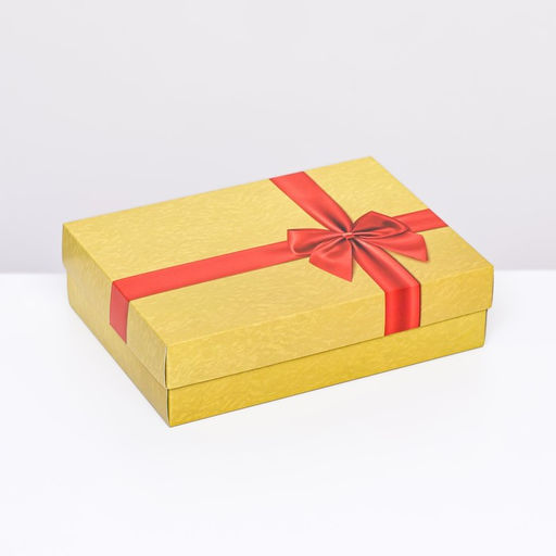 Подарочная коробка сборная Красный бант 21 х 15 х 5,7 - UPAK LAND фото 2