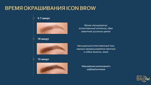 CONCEPT 6.77 Гель-краска для бровей и ресниц, тон Коричневый Icon Brow, 15 мл  фото 4