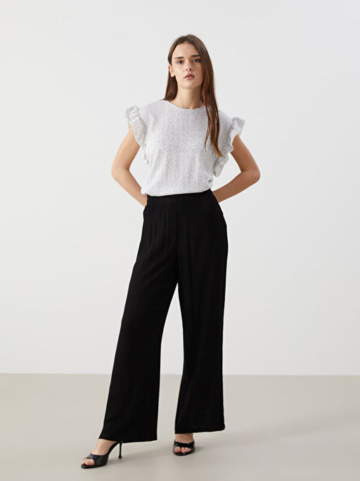 Bisiklet Yaka Desenli Kad?n Bluz