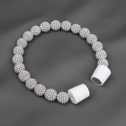 Подхват для штор Бусы из бисера, d = 1,3 см, 30 см, цвет серый - Арт узор фото 2