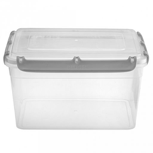 "Bergen" Контейнер для продуктов пластмассовый 4,5л, 25,8х17,9х15см, с защелками, пепельный жемчуг, подходит для СВЧ (Россия)