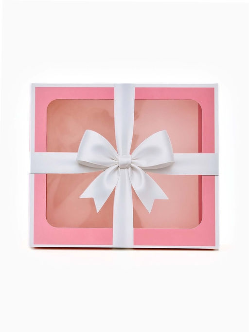 Цена за 2 шт. Коробка подарочная Розовый бант, 23.5?20.5?5.5 см