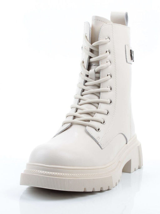 04-PAT159-2Z MILK Ботинки зимние женские (натуральная кожа, 100% шерсть)