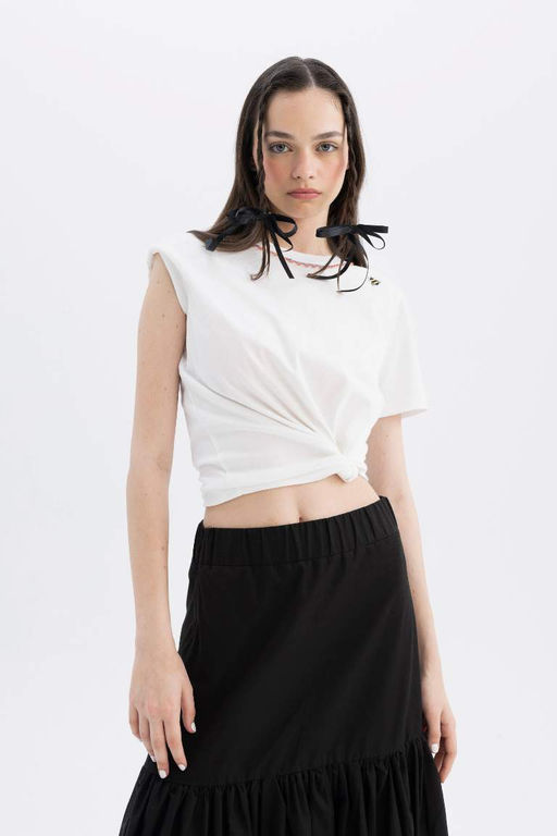 Футболка с короткими рукавами и вышивкой Lug Von Siga x DeFacto  фото 5