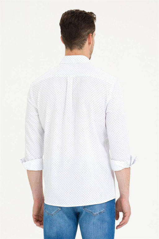 U. S. Polo Assn Мужская белая рубашка с принтом Saks - U.s. polo assn фото 11