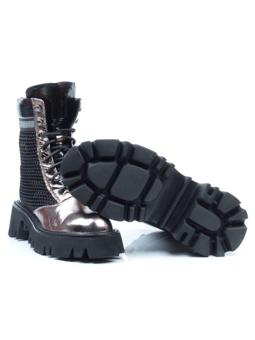 01-C1101-2 GOLD Ботинки женские (натуральная кожа, байка) - Фабричный китай фото 17