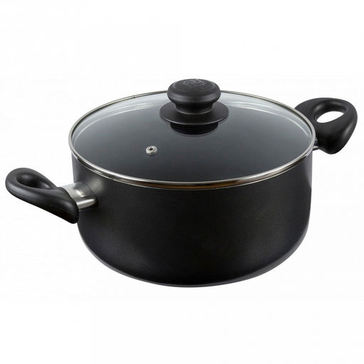 Kumir Кастрюля с антипригарным покрытием 3,5л, д22см, h10,8см, s2,5мм, штампованный алюминий, стеклянная крышка, бакелитовые ручки (Россия)