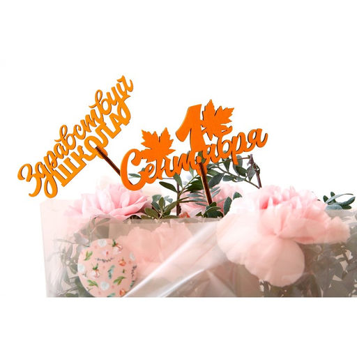 Цена за 5 шт. Топпер для торта «1 сентября», МИКС