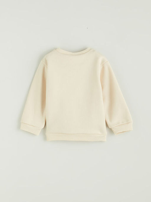 Bisiklet Yaka Bask?l? K?z ?ocuk Sweatshirt