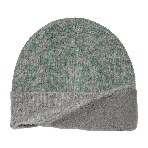 Шапка SEEBERGER арт. 18326-0 TURN-UP BEANIE (серый / мятный)