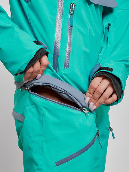 Горнолыжный комбинезон женский зимний зеленого цвета 2323Z - Mtforce фото 15