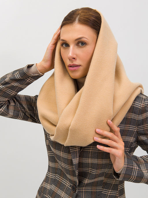 Большой теплый двусторонний палантин В СОСТАВЕ ШЕРСТЬ и КАШЕМИР - Tantino фото 6