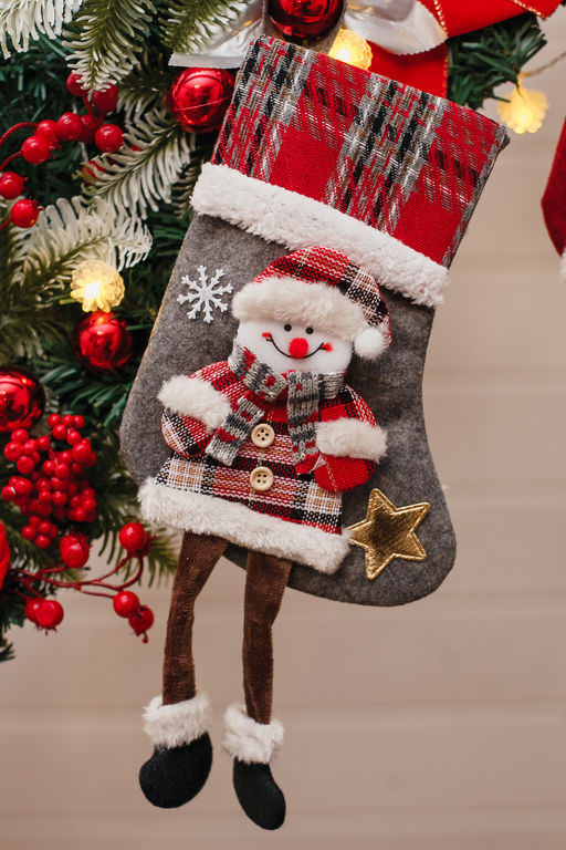 Новогодние носки для подарка Дед мороз и Снеговик 2 шт