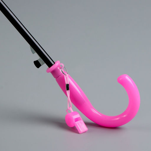 Зонт - трость детский «Розовый единорог», полуавтоматический, 8 спиц, R=41/47 см, d=82 см, белый