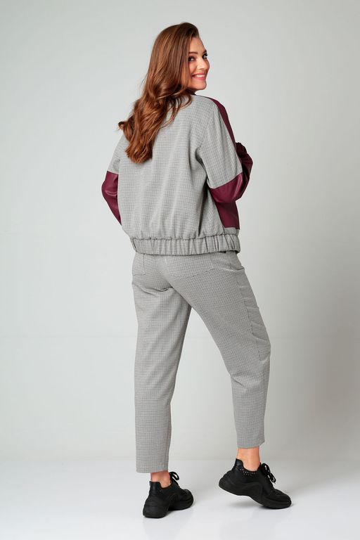 Костюм Liona Style 855 бордовый  фото 3