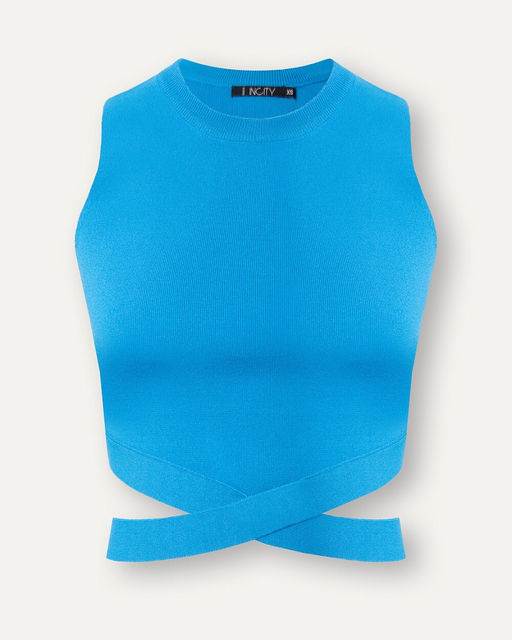 Укороченный топ без рукавов - Incity фото 7