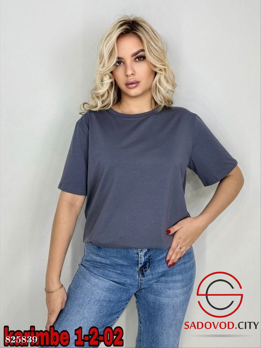 Футболка женская однотонная