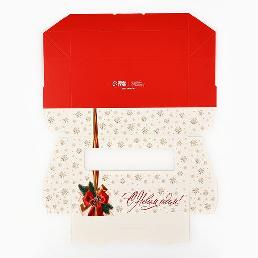 Цена за 5 шт. Коробка складная Новогодний бант, 17 х 7 х 4 см - Дарите счастье фото 6