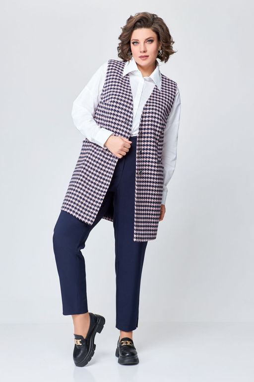 Блуза Swallow 803.2 черный+серебряный узор фото 133