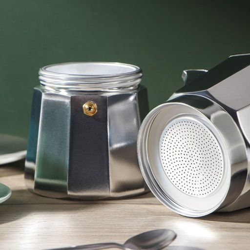 Кофеварка гейзерная Доляна Alum, на 6 чашек, 300 мл, алюминий, серебристая