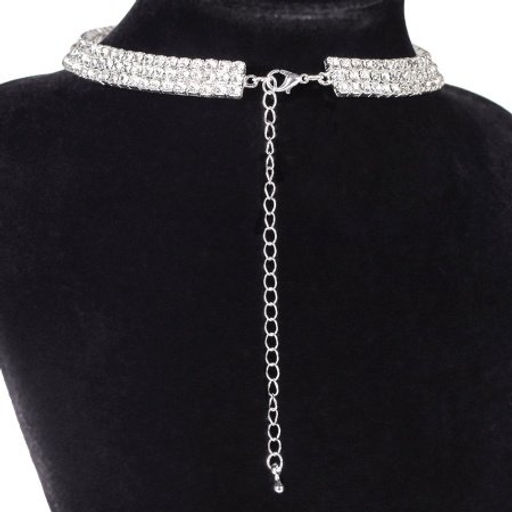 Чокер со стразами / 12-3 /уп 12/серебро - Галеонтрейд фото 3