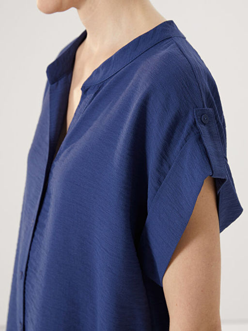 Ka??k Yaka Oversize Kad?n Bluz