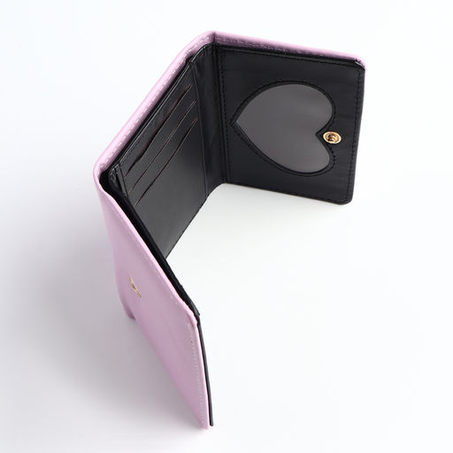 Кошелёк «Цветочек», маленький, для девочки, на кнопке, сиреневый