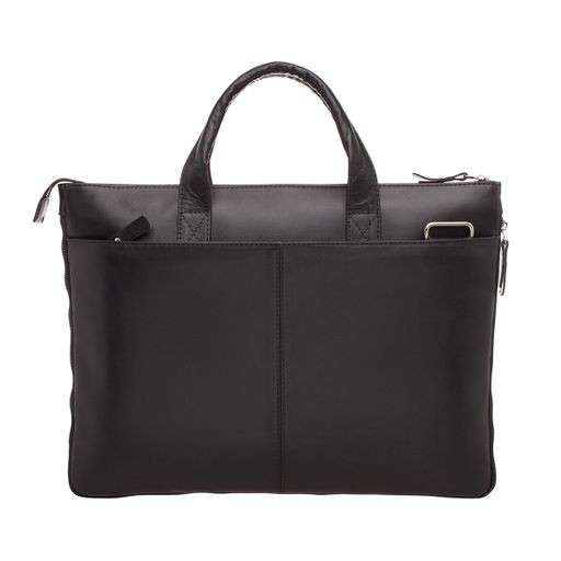 Кожаная деловая сумка для ноутбука Bolton Black