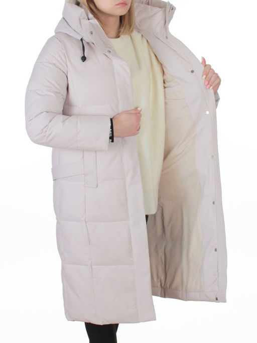 8321 LT. BEIGE Пальто зимнее женское (200 гр. холлофайбер)