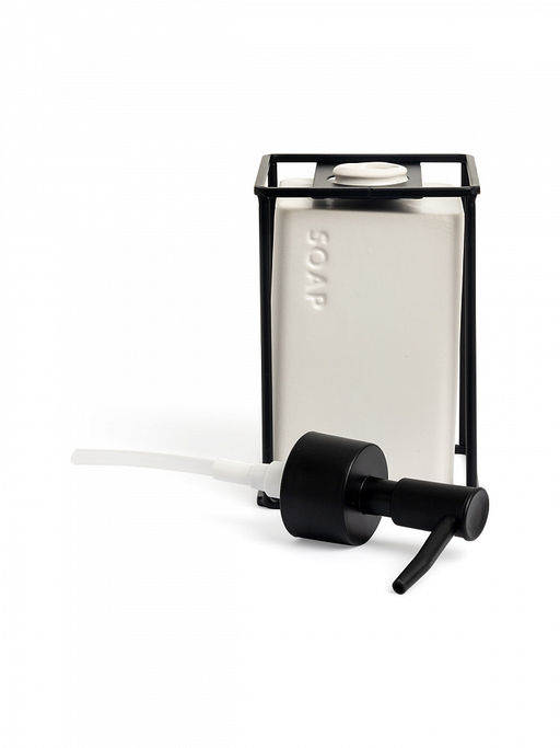 Диспенсер для жидкого мыла 7,5x7,5x17 белый керамика