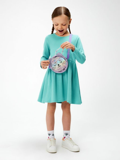 ACOOLA / Набор детский (сумка, цепочка с кулоном, браслет (3шт) и кольцо ( 2шт)) Anemone цветной  фото 2