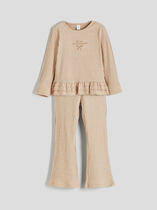 Bisiklet Yaka K?z ?ocuk Ti??rt ve Tayt