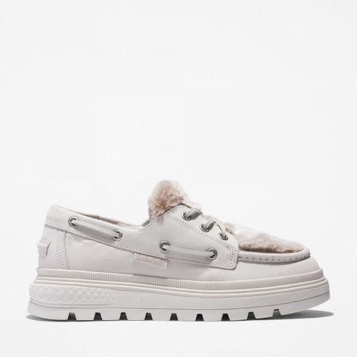 Женские мокасины Timberland Ray City Boat Shoe 3 Eye Shearling белые
