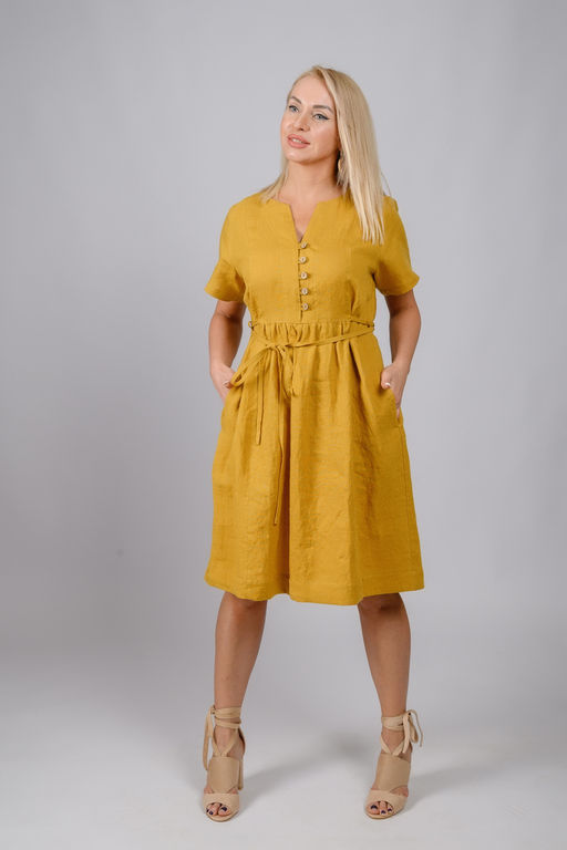 100% лен Комфортное платье на любую фигуру - Новый лен фото 11