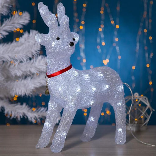 Светодиодная фигура «Оленёнок» 25×30×6 см, акрил, 220 В, свечение белое